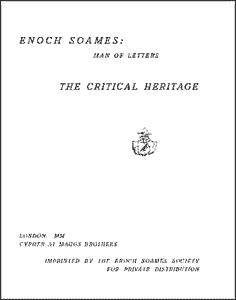 Enoch Soames - The Critical Heritage